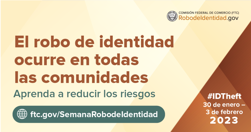 2023 Gráfico para las redes sociales para la Semana de Concientización sobre el Robo de Identidad – Comunidad