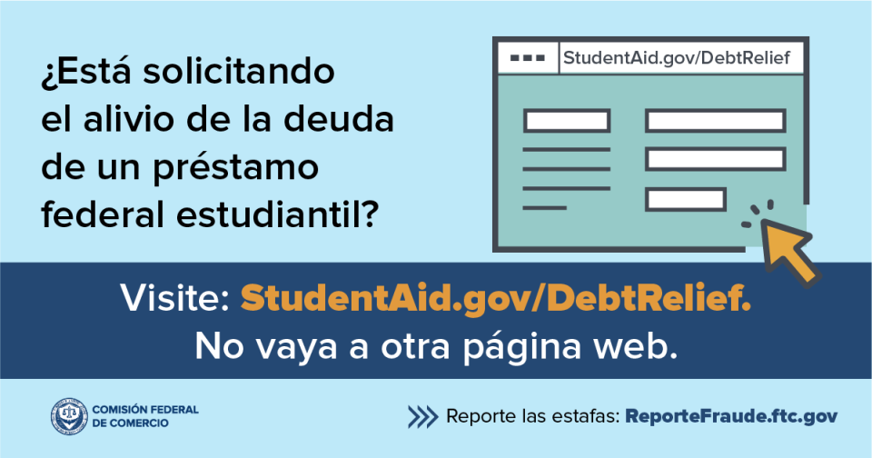 ¿Está solicitando el alivio de la deuda de un préstamo federal estudiantil?