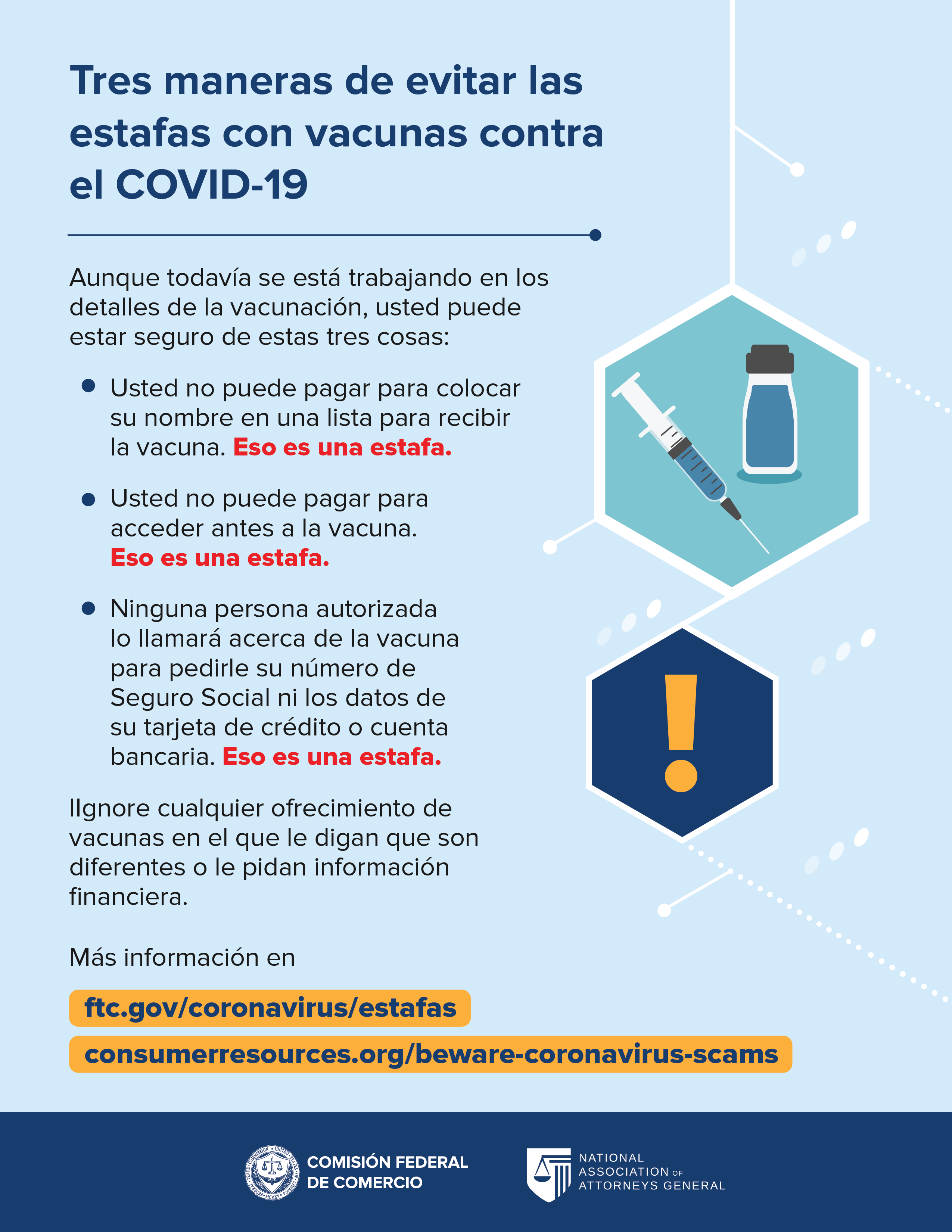 Tres maneras de evitar las estafas con vacunas contra el COVID-19