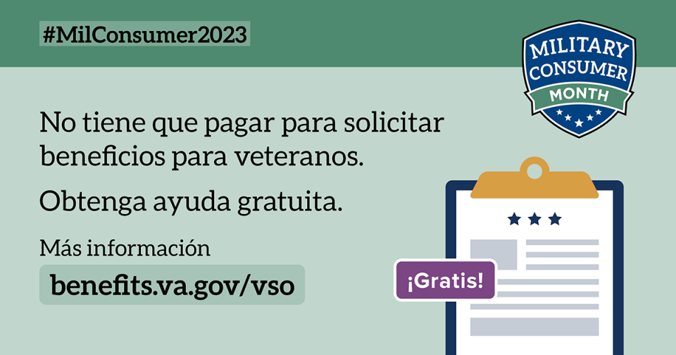 No tiene que pagara para solicitar beneficios para veteranos. Obtenga ayuda gratuita. benefits.va.gov/vso