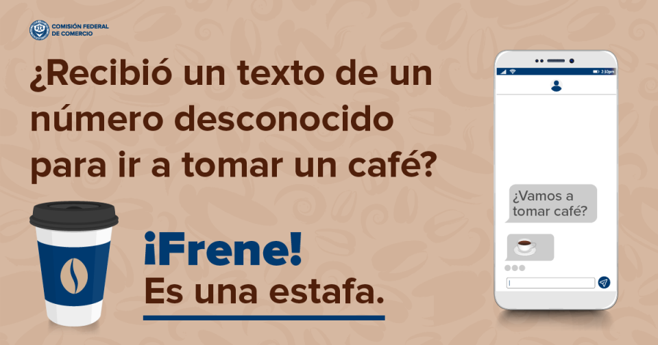 ¿Recibió un mensaje de texto de un número desconocido para encontrarse a tomar un café? ¡Frene! Es una estafa.