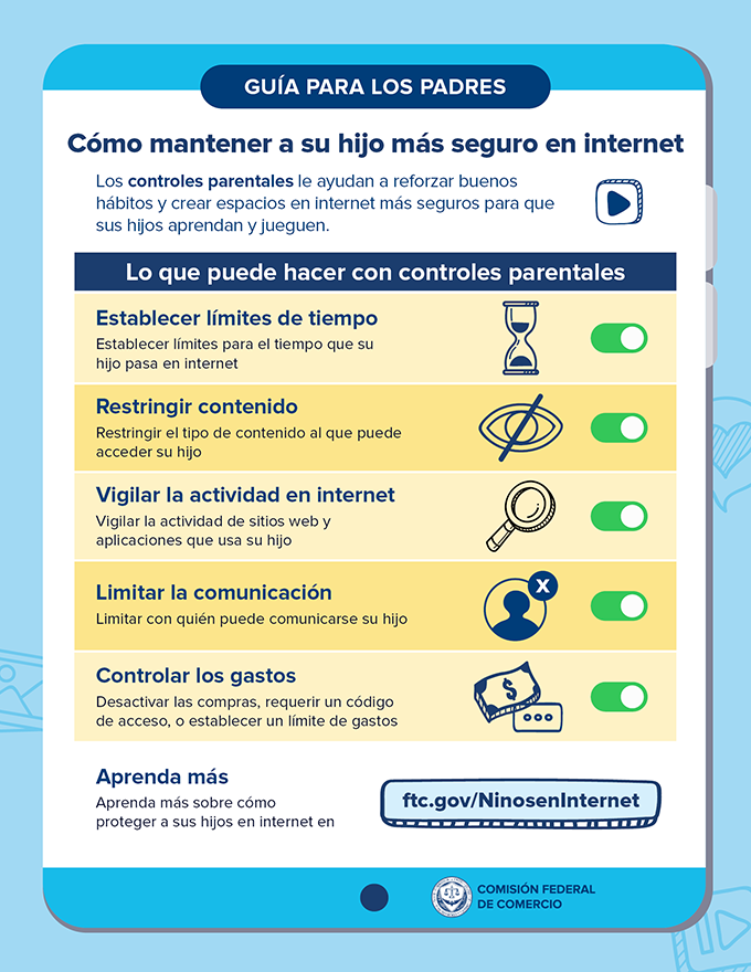 Infográfica: Guía para los padres - Cómo mantener a su hijo más seguro en internet